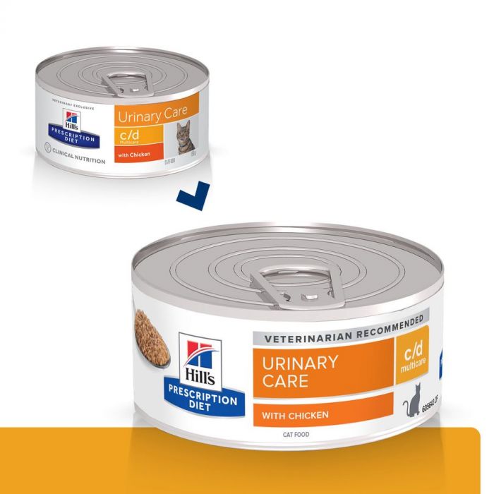 Hills Feline C D Urinary Care 156g 1x24Tin Chicken VetPetNI