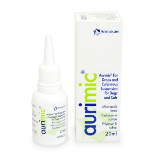 Aurimic Ear Drops and Cutaneous Suspension for Dogs and Cats 20ml