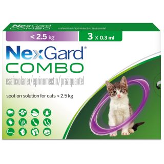 NexGard Combo Spot-on Solution for Cats <2.5 kg 1x3
