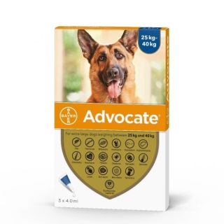 Advocate 400 mg + 100 mg Spot-on Solution for Extra-Large Dogs >25kg 1x6
