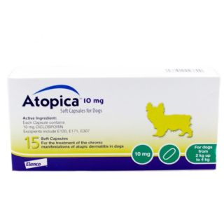 Atopica 10 mg Soft Capsules for Dogs 1x15