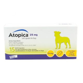 Atopica 25 mg Soft Capsules for Dogs 1x15