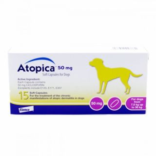 Atopica 50 mg Soft Capsules for Dogs 1x15