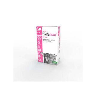 Selehold 15 mg Spot-on Solution for Cats and Dogs = 2.5 kg 1x3