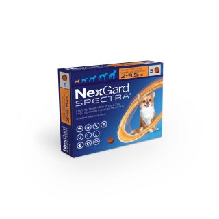 Nexgard Spectra 9 mg / 2 mg Chewable Tablets forXSmall Dogs 2–3.5 kg 1x3