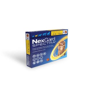 Nexgard Spectra 19 mg / 4 mg Chewable Tablets for Small Dogs >3.5–7.5 kg 1x3