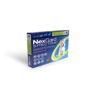 Nexgard Spectra 38 mg / 8 mg Chewable Tablets for Medium Dogs >7.5–15 kg 1x3