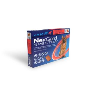 Nexgard Spectra 150 mg / 30 mg Chewable Tablets for Xlarge Dogs >30–60 kg 1x3