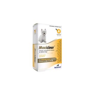 Moxiclear 100 mg + 25 mg Spot-on Solution for Medium Dogs 1x4