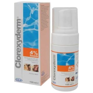 Clorexyderm 4% Foam For Cats and Dogs 100ml