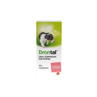 Drontal Oral Suspension for Puppies Febantel 15 mg/ml / Pyrantel 5 mg/ml 100ml