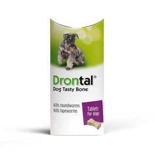 Drontal Dog Tasty Bone 150/144/50 mg Tablets 1x24