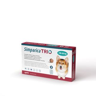 Simparica Trio Chewable Tablets for Dogs >10–20 kg 1x3