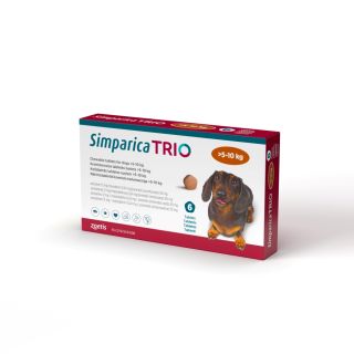 Simparica Trio Chewable Tablets for Dogs >5–10 kg 1x6