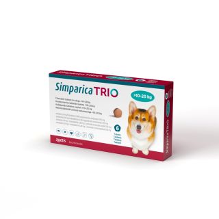 Simparica Trio Chewable Tablets for Dogs >10–20 kg 1x6