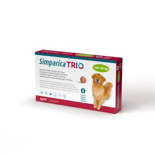 Simparica Trio Chewable Tablets for Dogs >20–40 kg 1x6