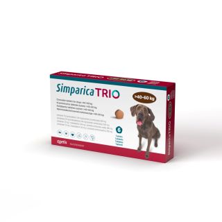 Simparica Trio Chewable Tablets for Dogs >40–60 kg 1x6