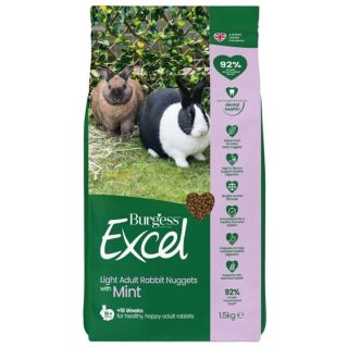 Burgess Excel Light Adult Rabbit Nuggets 1.5kg