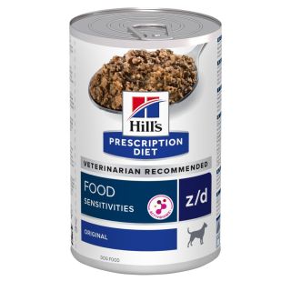 Hills Prescription Diet z/d Food Sensitivities Wet Dog Food 12x370gm 608397