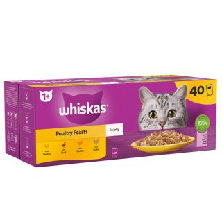 Pedigree Whiskas Poultry Selection In Jelly 40x85gm
