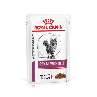 Royal Canin Renal Beef Adult Wet Cat Food 48x85gm