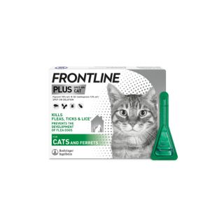 Frontline Plus Flea and Tick Spot-On Treatment for Cats and Ferrets