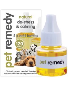 Pet Remedy Natural De-Stress & Calming 40ml 1x2 Refill Pack