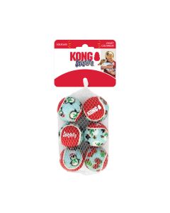 KONG Holiday SqueakAir Balls - 6 Pack