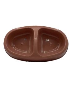 Plastic Double Feeding Bowl