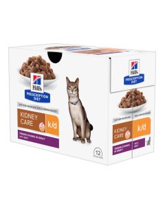 Hills Prescription Diet Feline k/d Beef 12x85gm Tender Chunks 607552