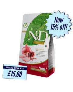 ND Prime Chicken & Pomegranate Neutered Adult Cat 1.5kg