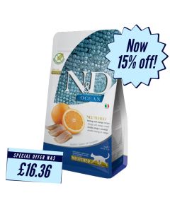 ND Ocean Herring & Orange Neutered Adult Cat 1.5kg