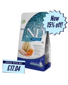 ND Ocean Cod Shrimp Pumpkin and Cantaloupe Melon Kitten 1.5kg